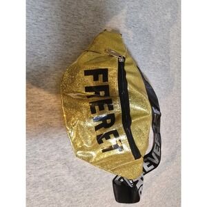 Mardi Gras Freret Gold Glitter Fanny Pack Waist Belt Bag Adjustable